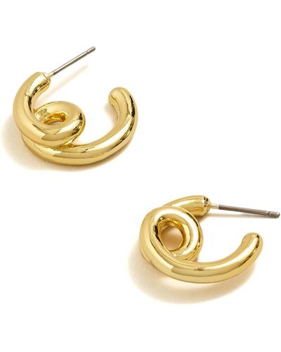 Madewell Small Looped Tube Hoop Earrings - Metallic