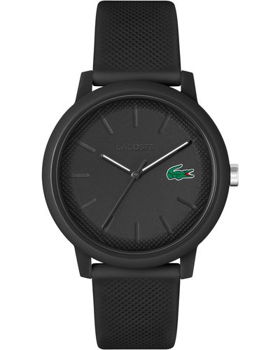 Lacoste 12.12 Silicone Strap Watch - Black