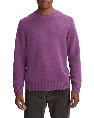 Vince Relaxed Fit Wool & Cashmere Sweater - Purple