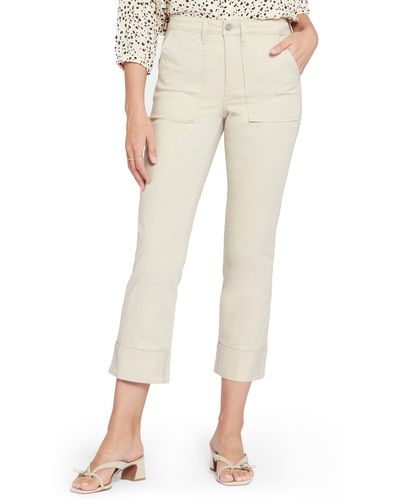 NYDJ Relaxed Ankle Straight Leg Utility Pants - Natural