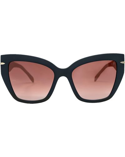 MITA SUSTAINABLE EYEWEAR 56mm Gradient Cat Eye Sunglasses - Brown