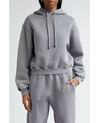 Alexander Wang Gender Inclusive Relaxed Fit Essential Terry Cloth Hoodie - Gray