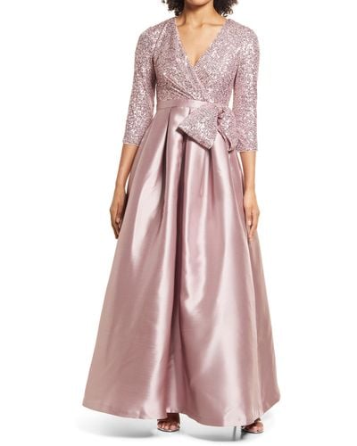 Eliza J Social Sequin Gown - Pink