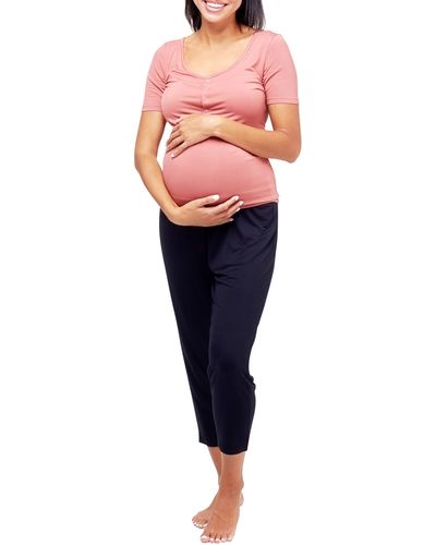 Nom Maternity Rhys Maternity/nursing Pajama Top - Multicolor