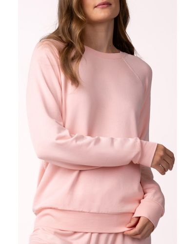 Pj Salvage Baja Babe Fleece Sweatshirt - Pink