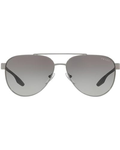 Prada 58mm Gradient Pilot Sunglasses - Gray