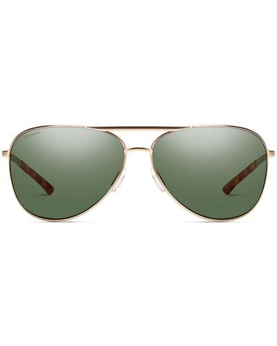 Smith Serpico Slim 2.0 60mm Chromapop Polarized Aviator Sunglasses - Green