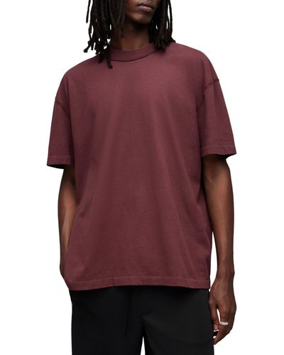 AllSaints Isac Cotton T-shirt - Red