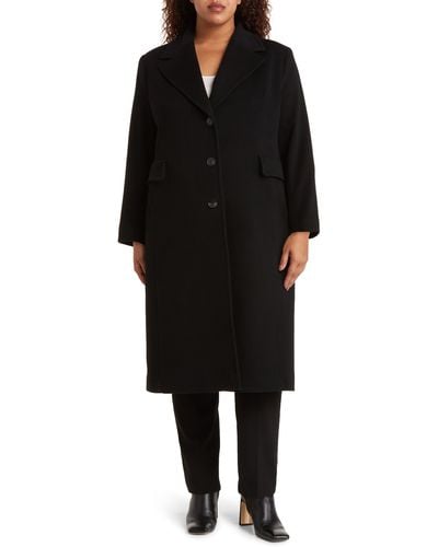 Fleurette Holland Longline Wool Coat - Black