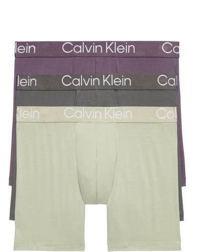 Calvin Klein Ultra-soft Modern 3-pack Stretch Modal Boxer Briefs - Multicolor