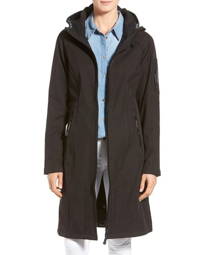 Ilse Jacobsen Long Hooded Raincoat - Black