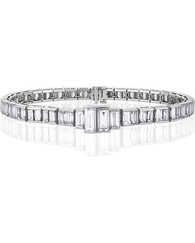 Mindi Mond Icon Diamond Lovers Line Bracelet - White
