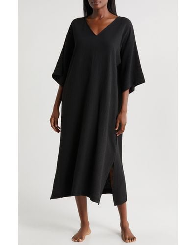 Natori Onsen Cotton Nightgown - Black