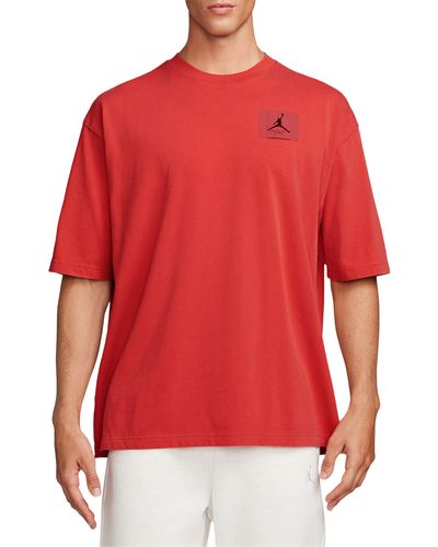 Nike Flight Essentials Oversize Cotton T-shirt - Red