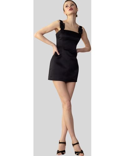 Cynthia Rowley Gigi Satin Dress - Black