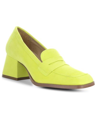 Bos. & Co. Ama Penny Loafer Pump - Yellow