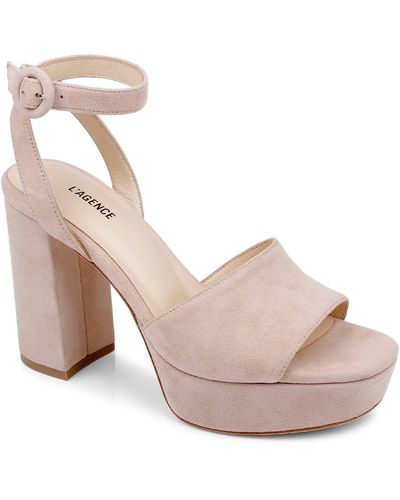 L'Agence Andree Ankle Strap Platform Sandal - Pink