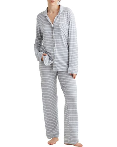 Papinelle Kate Jersey Pajamas - Gray