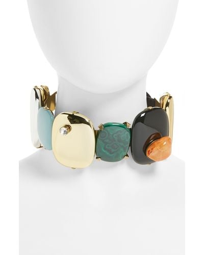 Dries Van Noten Cabochon Choker Necklace - Multicolor