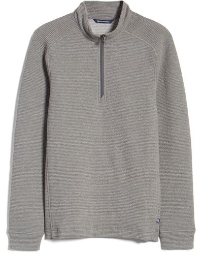 Cutter & Buck Coastal Half Zip Pullover - Gray