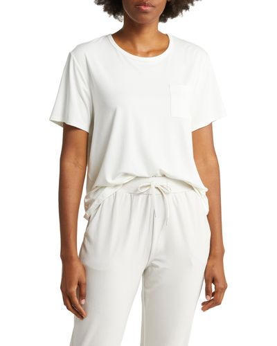 Cozy Earth Ultrasoft Short Sleeve Pajama Top - White