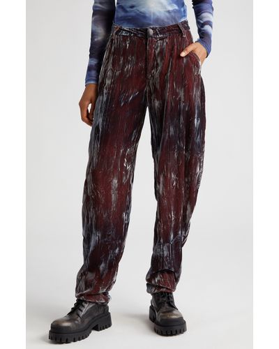 Collina Strada Grr Crushed Velvet Pants - Multicolor