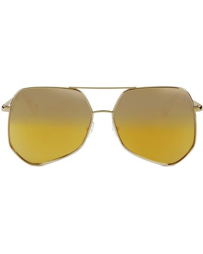 Grey Ant Megalast Ii 56mm Aviator Sunglasses - Yellow