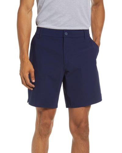 Rhone Flat Front 8-inch Resort Shorts - Blue