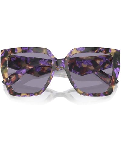 Dolce & Gabbana 55mm Square Sunglasses - Purple