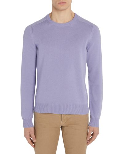 Tom Ford Fine Gauge Cashmere & Silk Turtleneck Sweater - Purple