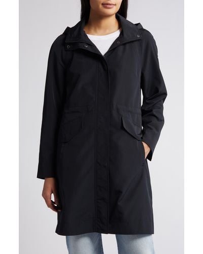 BCBGMAXAZRIA Water Resistant Hooded Coat - Black