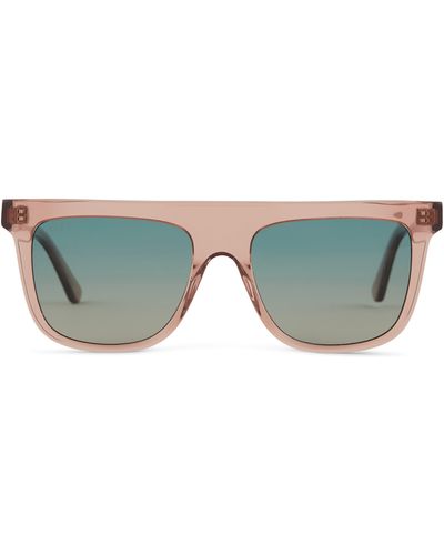 DIFF Stevie 55mm Gradient Flat Top Sunglasses - Blue