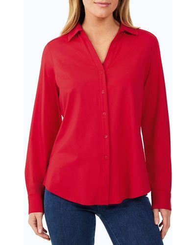 Foxcroft Mary Jersey Top - Red
