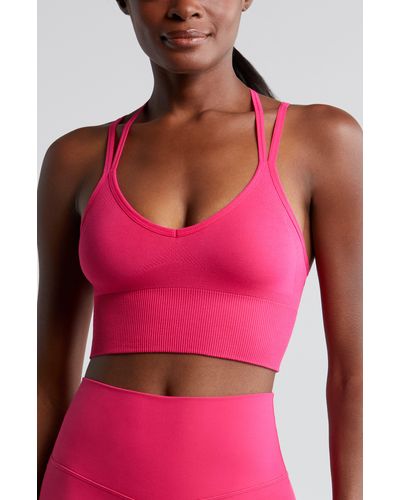 Zella Active Pink Gale Restore Soft Bralette Women's Sports Bra