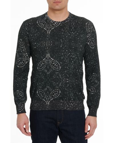 Robert Graham Taurus Linen & Cotton Sweater - Black