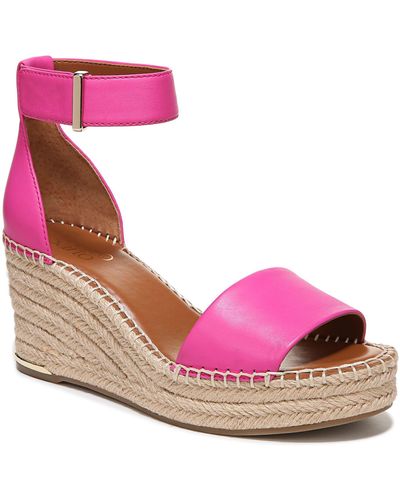 Franco Sarto Clemens Ankle Strap Platform Wedge Sandal - Pink