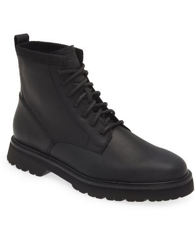 Cole Haan American Classic Waterproof Plain Toe Lace-up Boot - Black