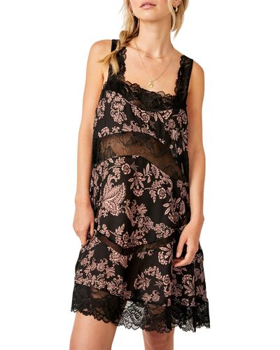 Free People All Nighter Trapeze Nightgown - Black