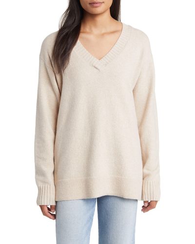 Caslon Caslon(r) Relaxed Tunic Sweater - Natural