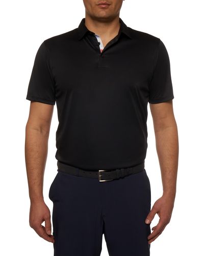 Robert Graham Axelsen Short Sleeve Polo - Black
