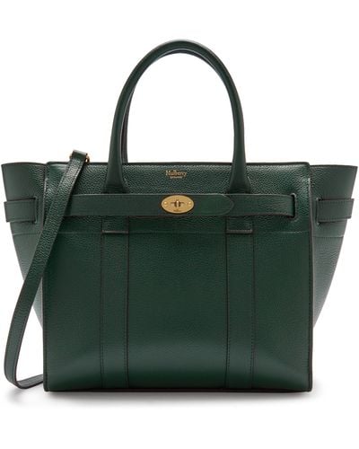 Mulberry Small Zipped Bayswater Leather Satchel - Green