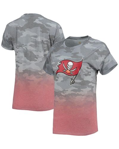 Outerstuff Juniors /red Tampa Bay Buccaneers Beth Camo Dip-dye T-shirt At Nordstrom - Gray
