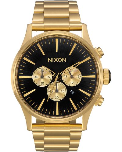 Nixon Sentry Chronograph Bracelet Watch - Metallic