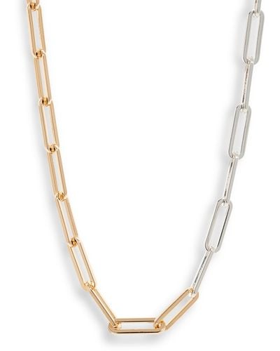 Jenny Bird Andi Paperclip Link Necklace - White