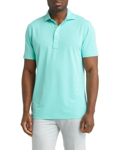 Peter Millar Crown Crafted Soul Mesh Performance Polo - Green