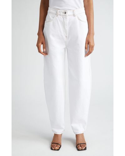Saks Potts Helle Organic Cotton Wide Leg Jeans - White