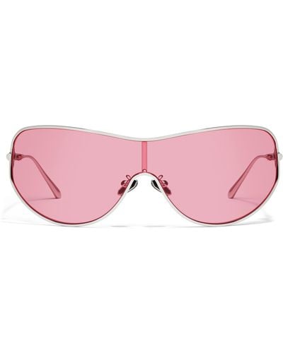 Quay X Guizio Balance 51mm Shield Sunglasses - Pink