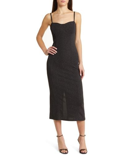 Vero Moda Kanva Sparkle Midi Dress - Black