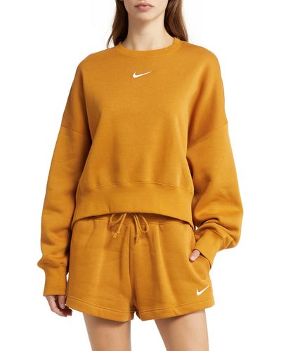 Nike Phoenix Fleece Crewneck Sweatshirt - Orange