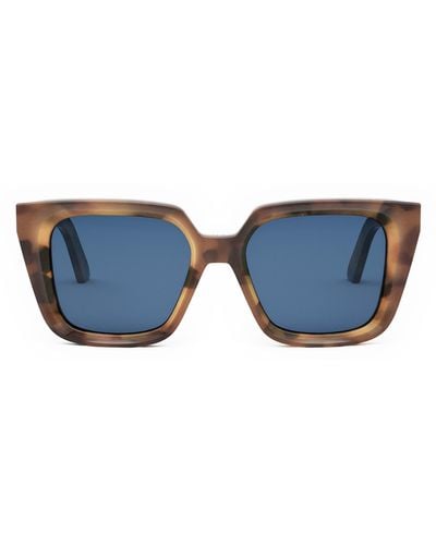 Dior 'midnight S1i 53mm Square Sunglasses - Blue
